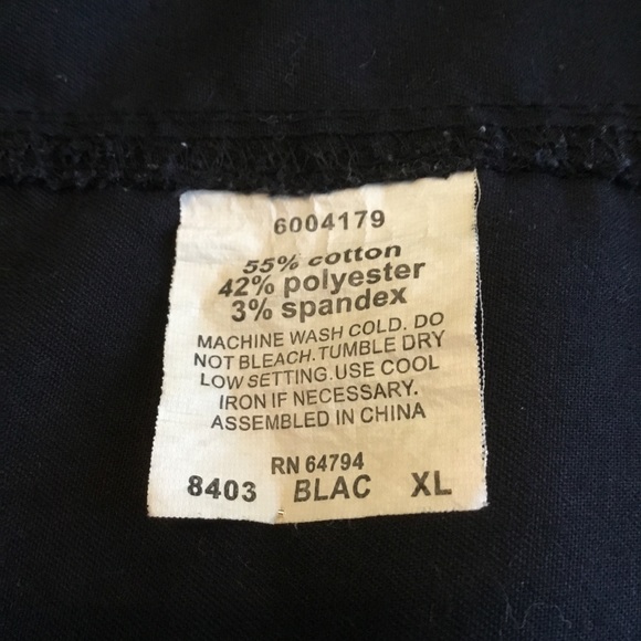 Unisex, Couture E-Z Flex Scrub Top, Med, Black, - Picture 6 of 8